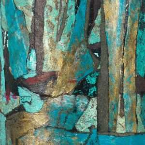 Shades of deep blues and gold