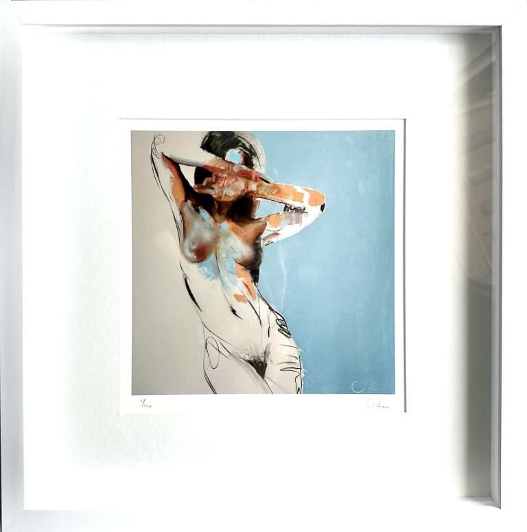 limited edition framed print of nude