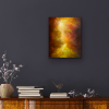This Impressionistic work explores a winding path inviting the viewer through a dreamy Autumn forest towards the sunlight. The colours are warm and inviting, creating a welcoming ambience.