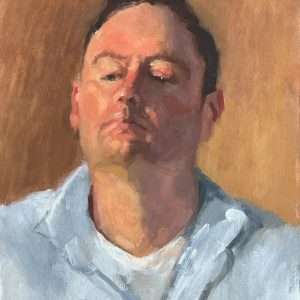 Oil painting by Sharon Martin of Sam in the Tonal Impressionist method