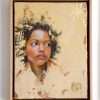 Sunborn II with oak frame painting by Sharlie Wise
