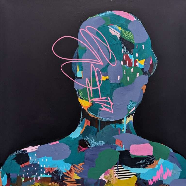 Abstract portrait of head by JC Harris